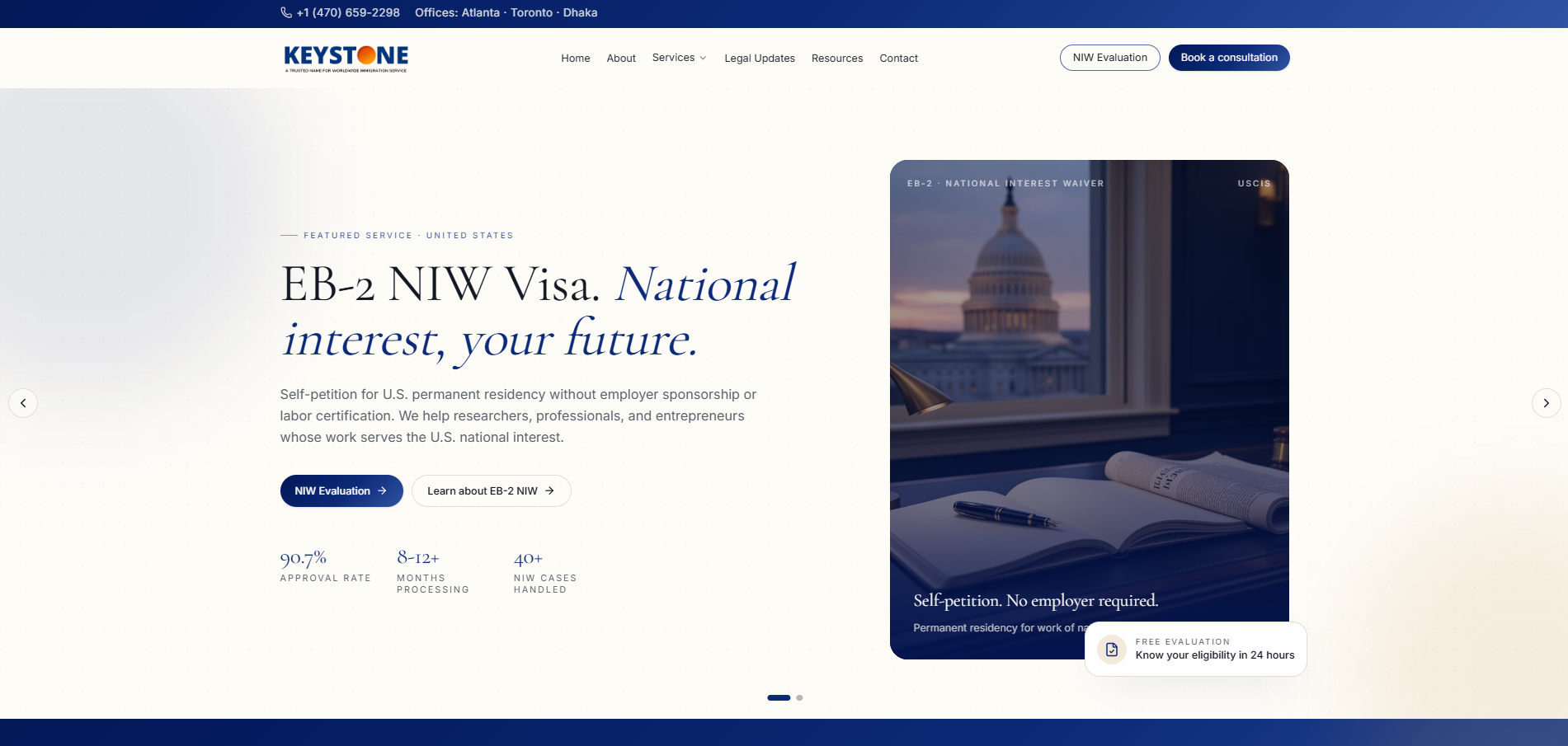 Keystone Immigration LLC — A Digital Practice Built Across Five Borders